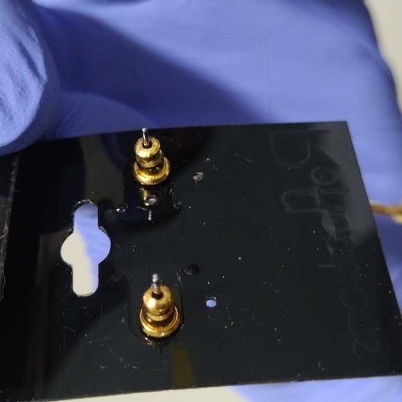 Women's Polished Gold-tone Singe Fringe 2-in long Post Drop Dangle Earrings - Picture 4 of 4